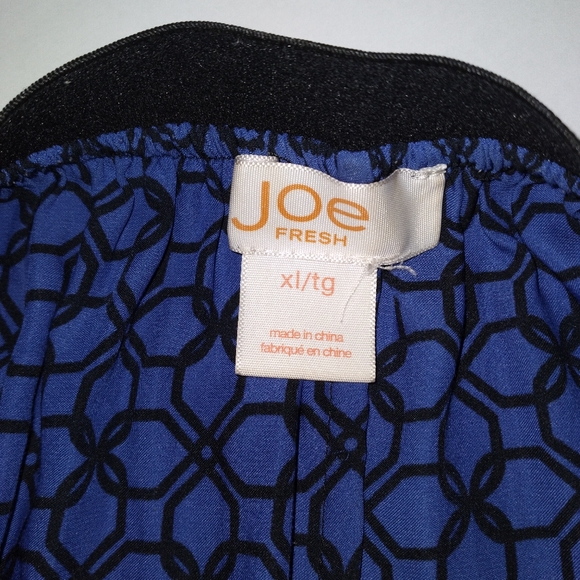 Joe Fresh Blue and Black Casual A-line Skirt Size Extra Large - Picture 3 of 5